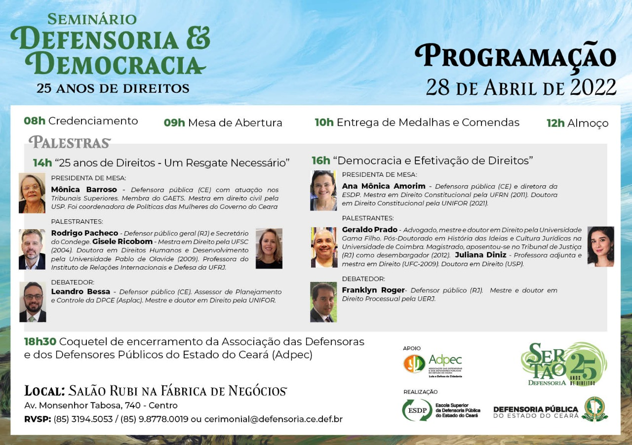 Seminário Defensoria e Democracia 25 anos de Direitos