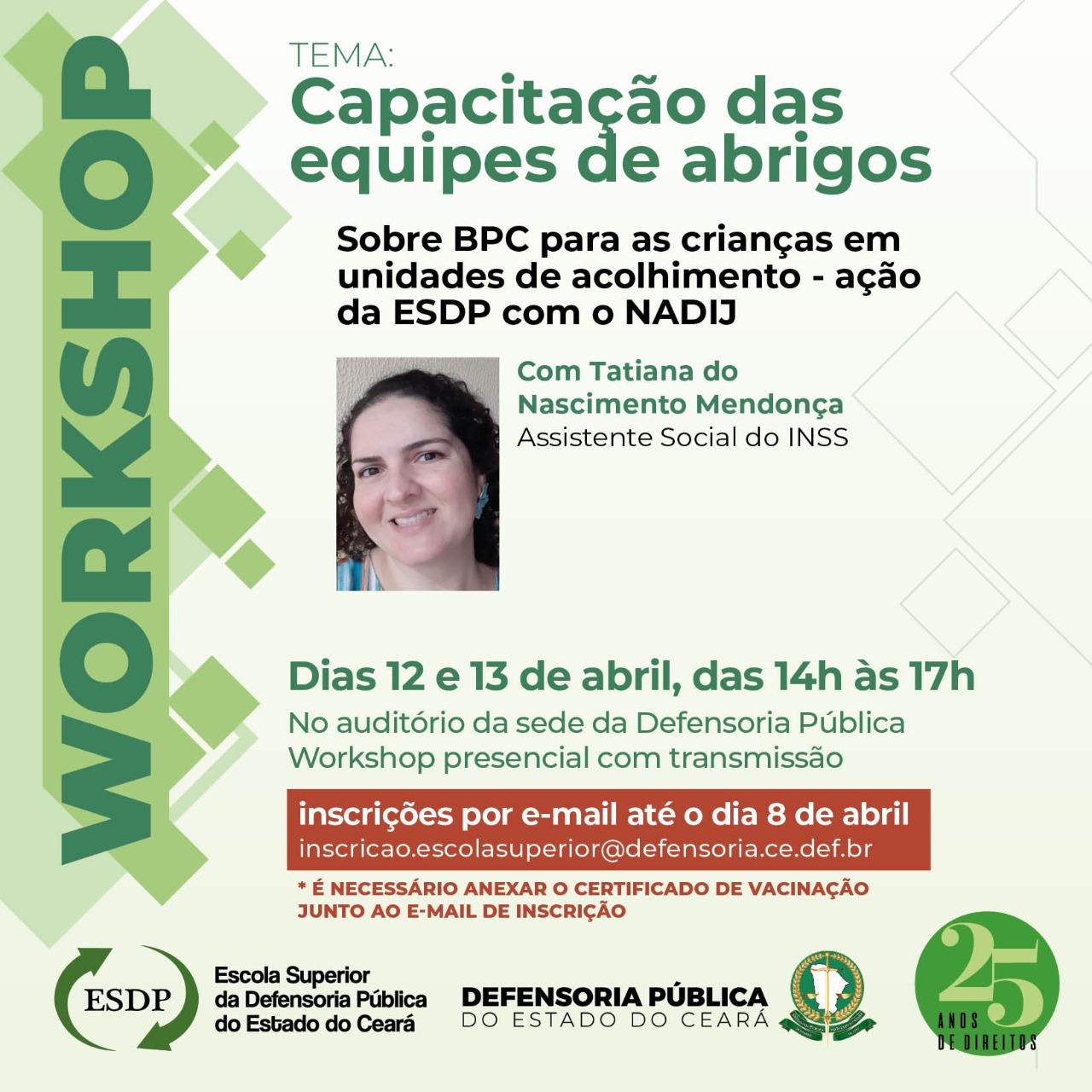 Workshop Defensoria Amiga dos Abrigos Benefício de Prestação Continuada