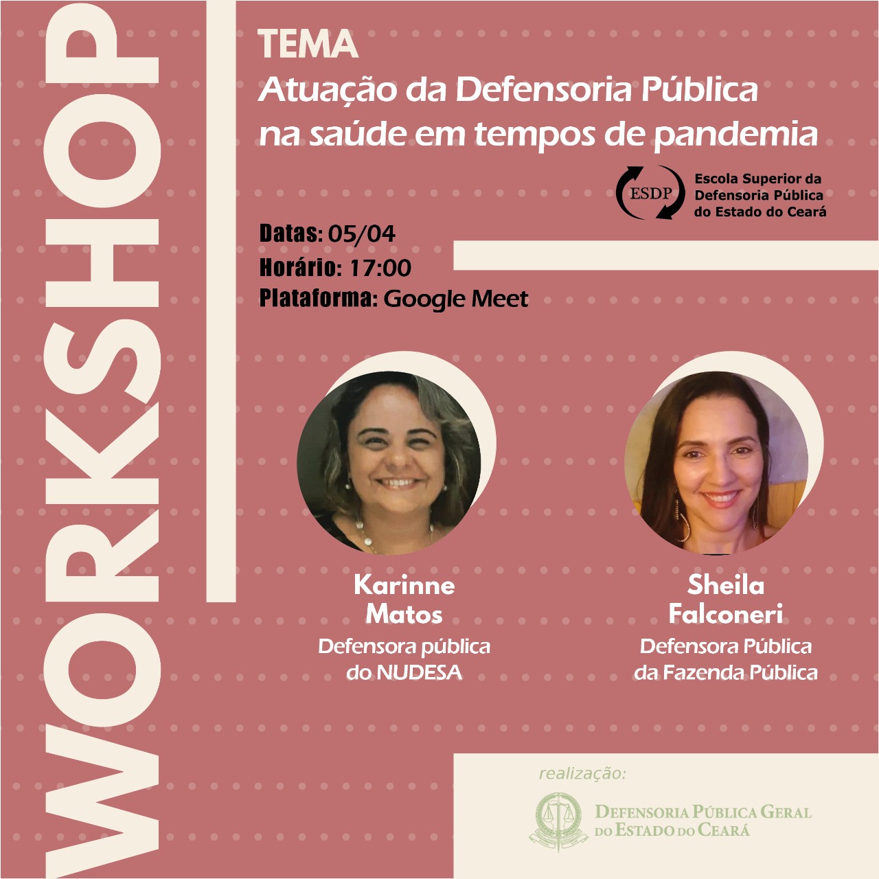 Workshop - Atuação da Defensoria Pública na Saúde em tempos de pandemia